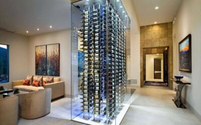 MODERN GLASS WINE DISPLAY